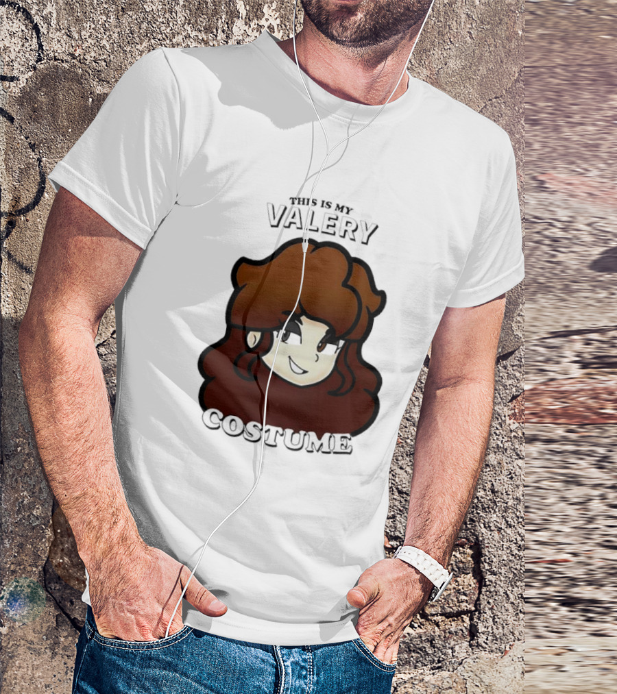 This Is My Valery Costume Cartoon Character Face T-Shirt