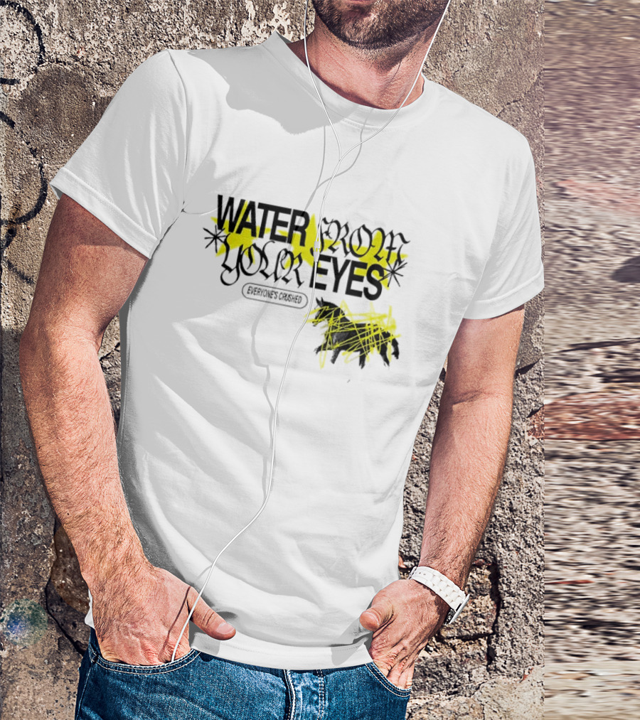 Water From Your Eyes Everyone’s Crushed Distorted Yellow Stars And Scribbles T-Shirt
