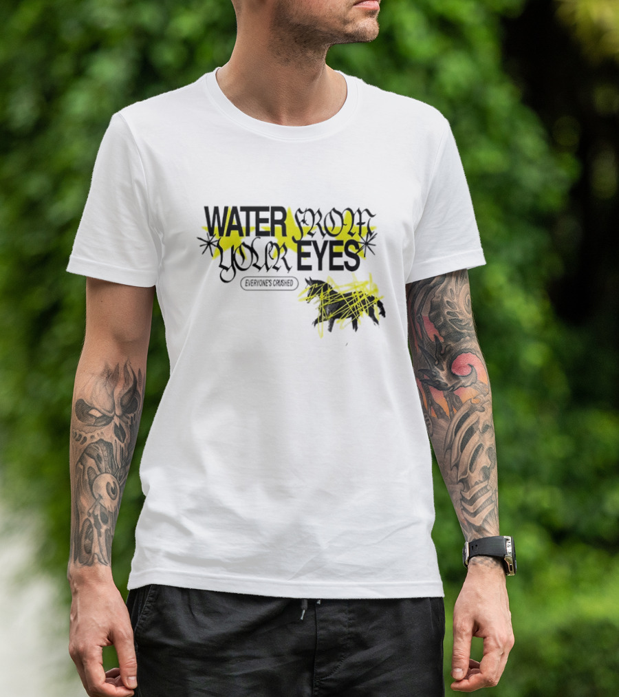 Water From Your Eyes Everyone’s Crushed Distorted Yellow Stars And Scribbles T-Shirt