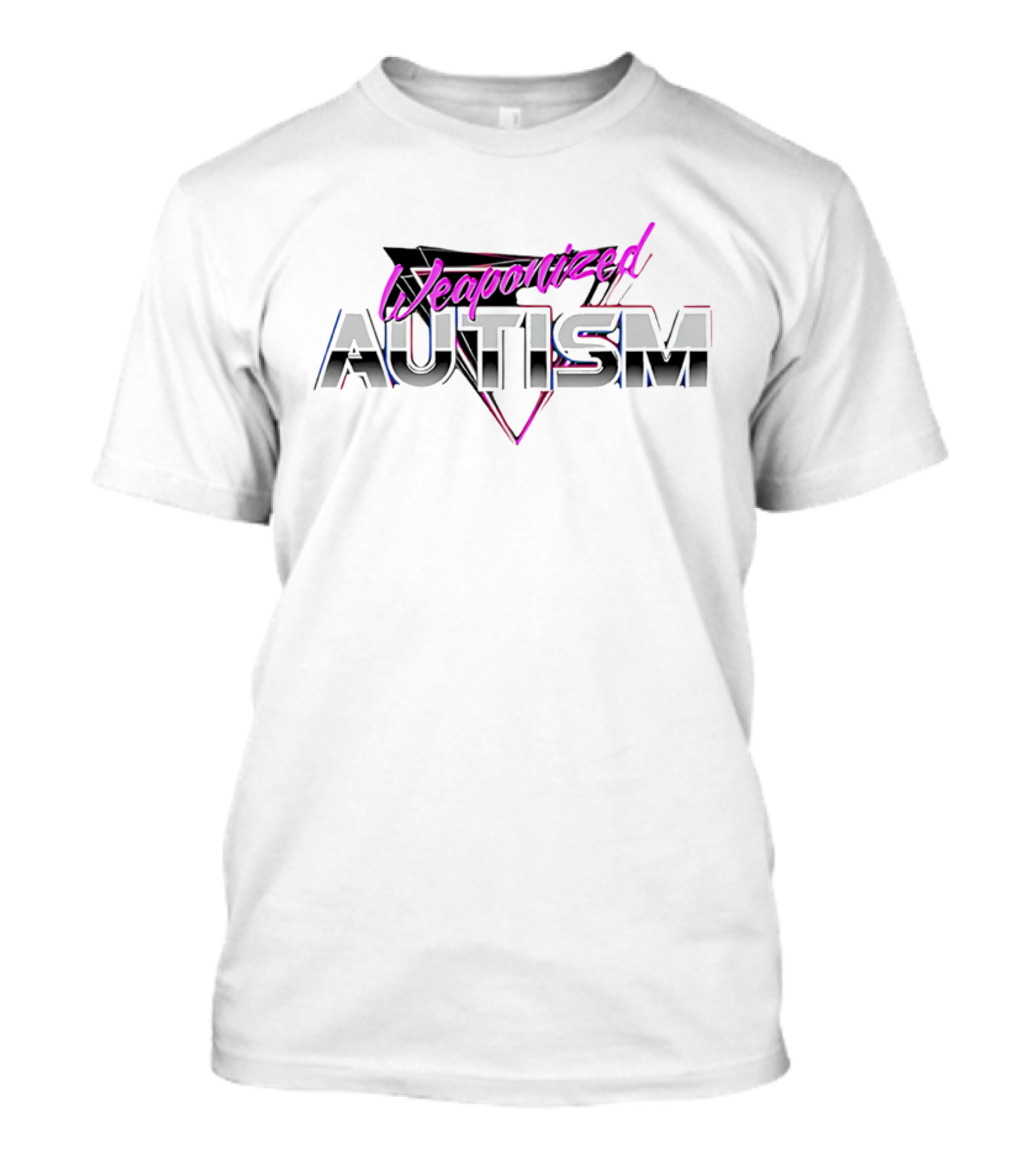 Weaponized Autism Retro 80s Vaporwave Style T-Shirt