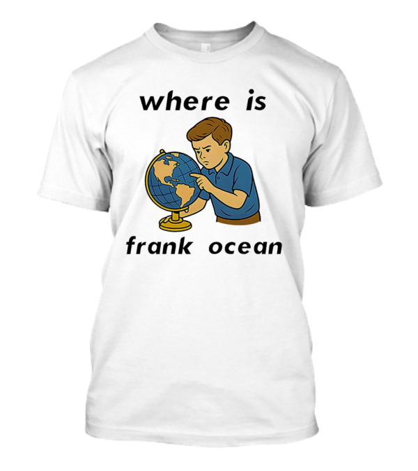Where Is Frank Ocean Curious Boy With Globe T-Shirt