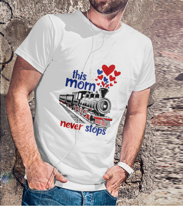 This Mom Never Stops Train With Hearts T-Shirt