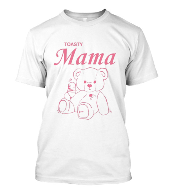 Toasty Mama Bear Pink Outline Plush Bear T-Shirt
