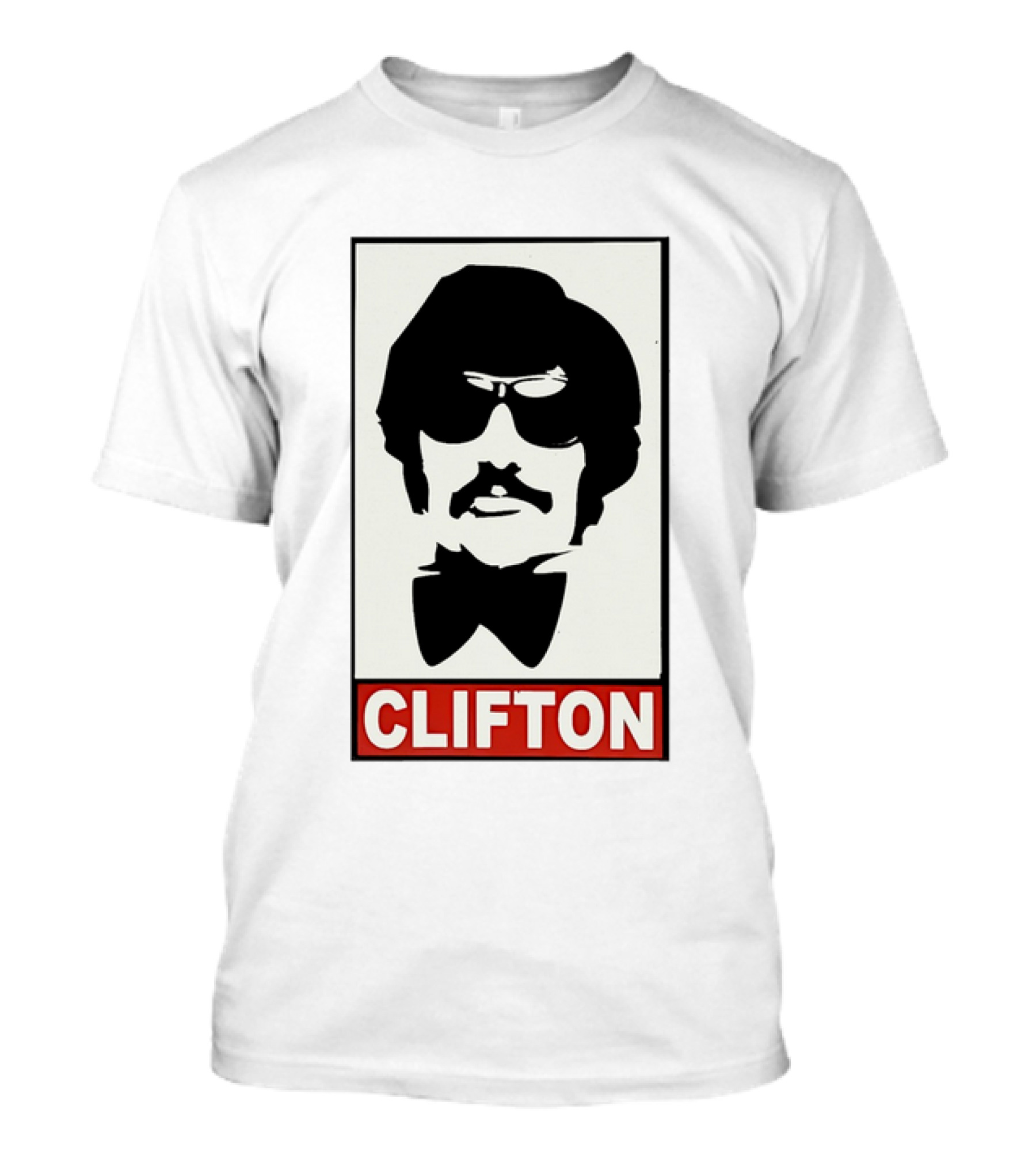 CLIFTON Sunglasses Moustache Red Box Style T-Shirt