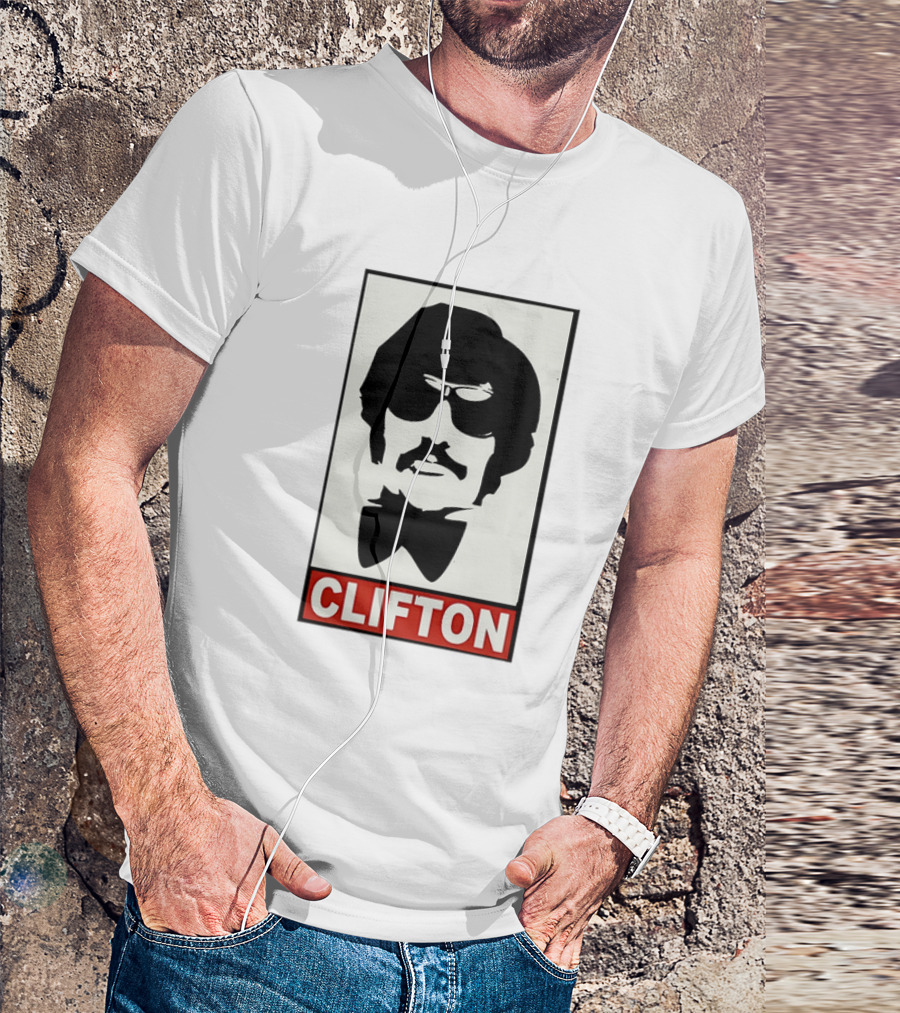 CLIFTON Sunglasses Moustache Red Box Style T-Shirt
