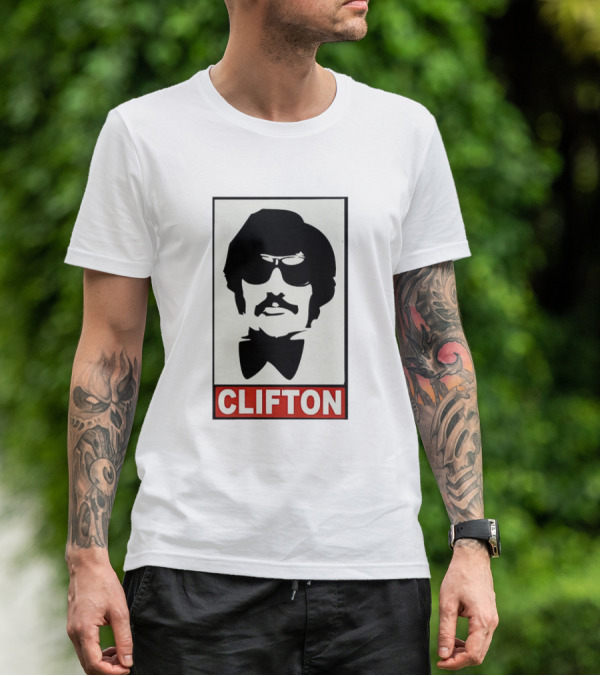 CLIFTON Sunglasses Moustache Red Box Style T-Shirt