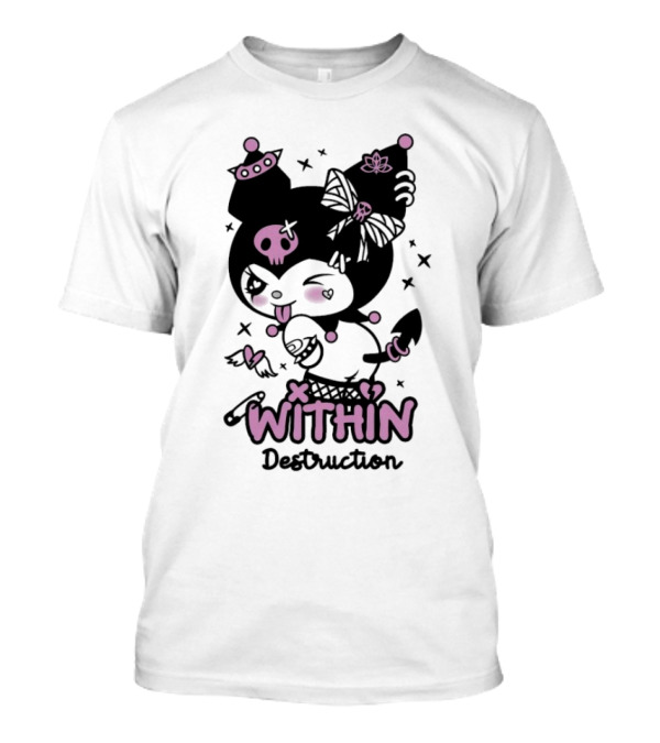 Within Destruction Devil Kitty Kuromi Skull And Bow Elements T-Shirt