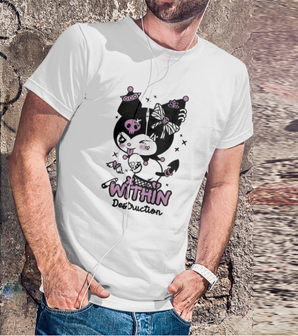 Within Destruction Devil Kitty Kuromi Skull And Bow Elements T-Shirt