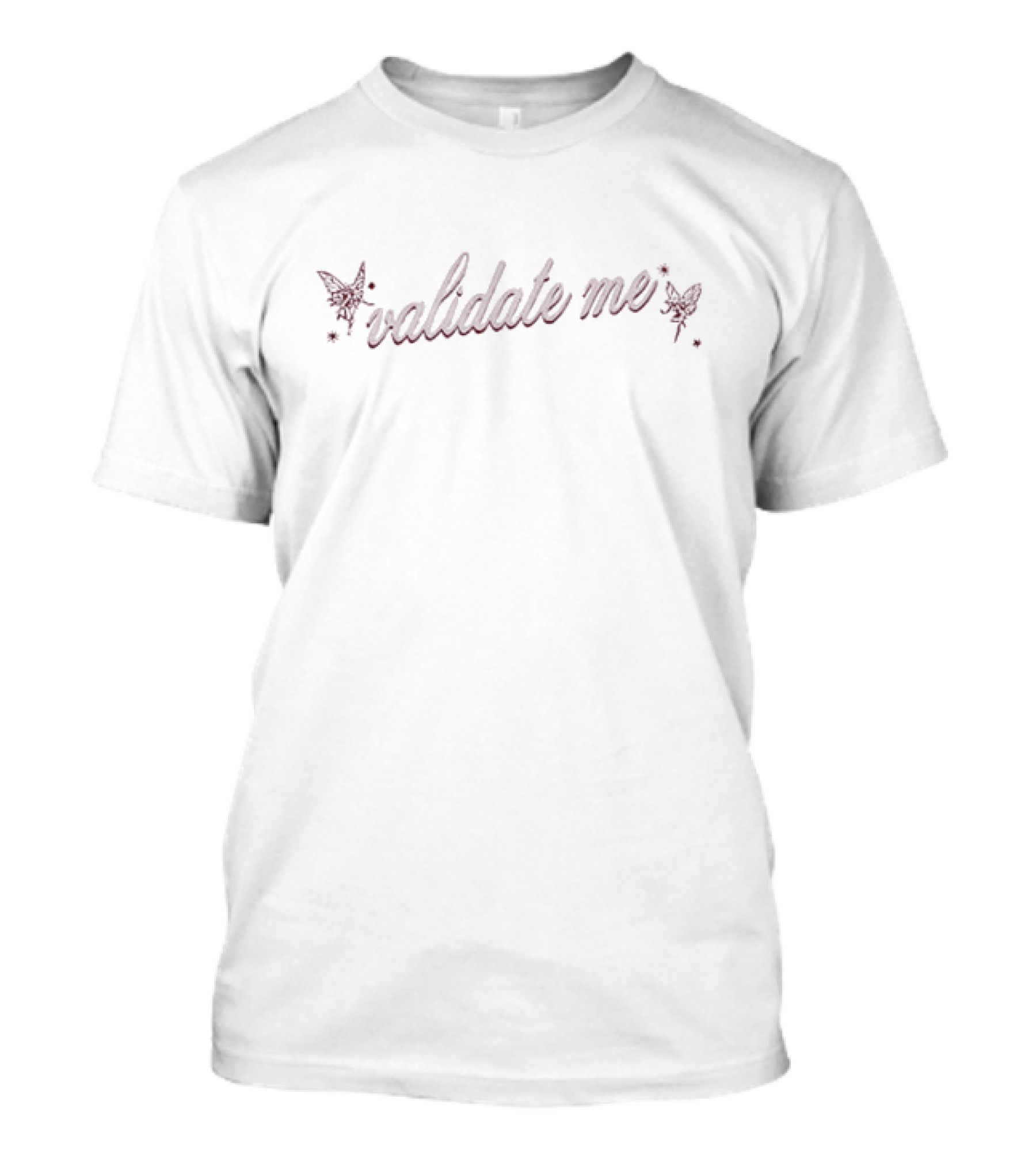 Validate Me Alessi Rose Butterfly Text T-Shirt