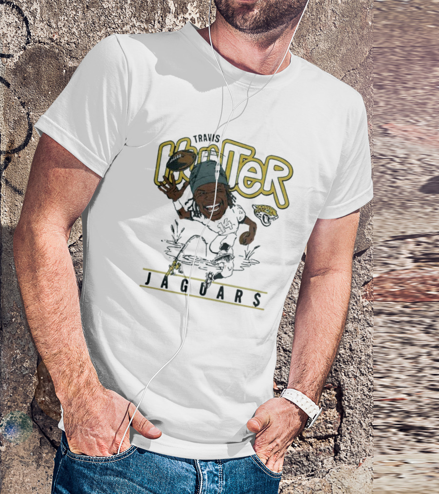 Travis Hunter Jacksonville Jaguars Caricature Football Player Illustration T-Shirt