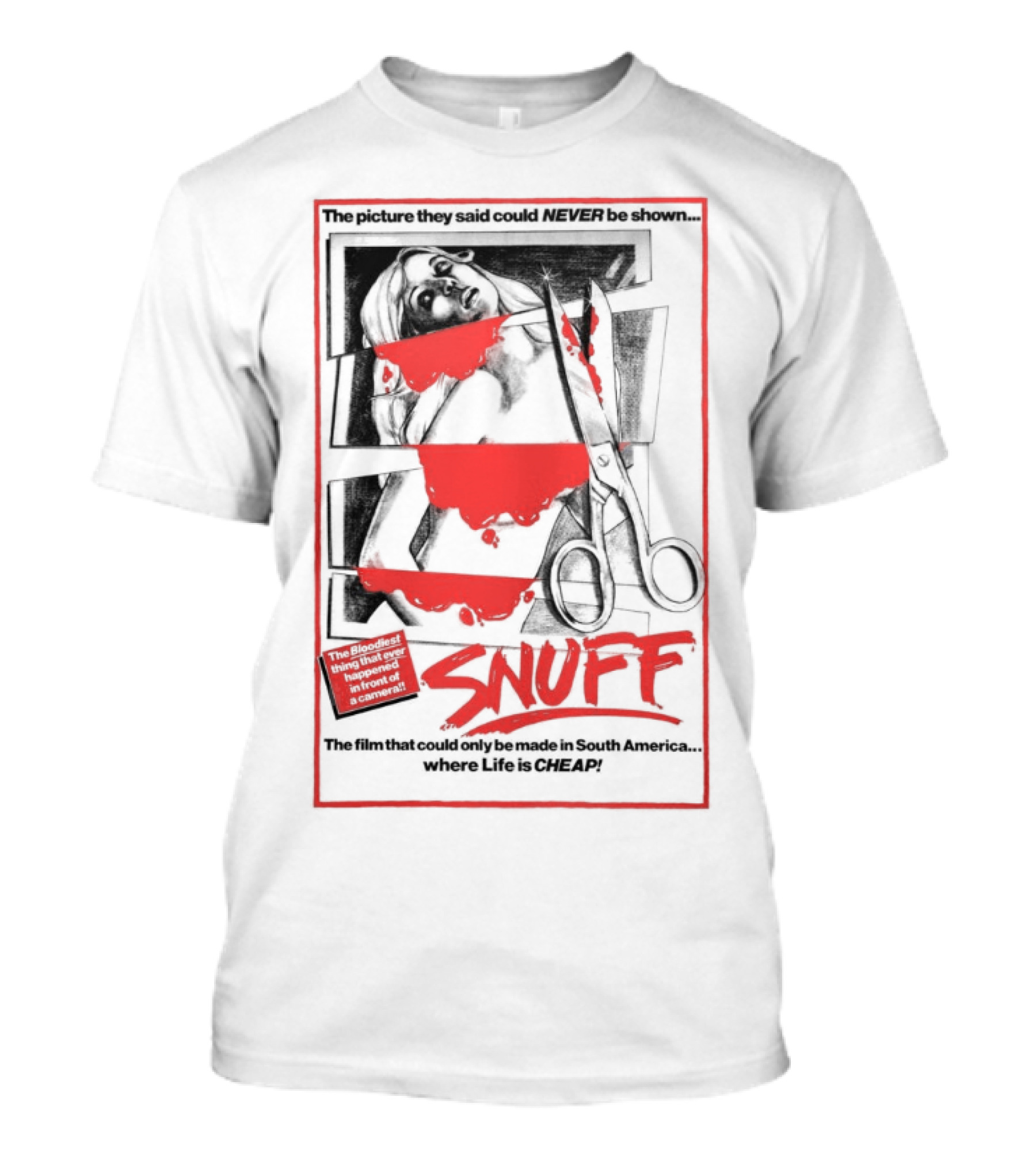Snuff Horror Movie Retro Style Classic Red And Black T-Shirt