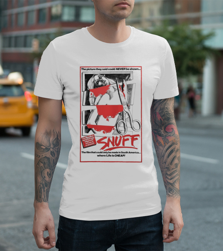 Snuff Horror Movie Retro Style Classic Red And Black T-Shirt
