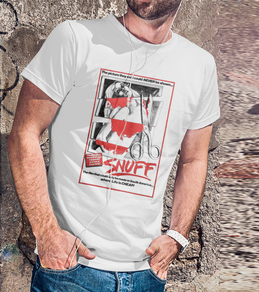 Snuff Horror Movie Retro Style Classic Red And Black T-Shirt