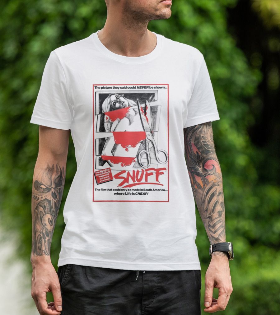 Snuff Horror Movie Retro Style Classic Red And Black T-Shirt