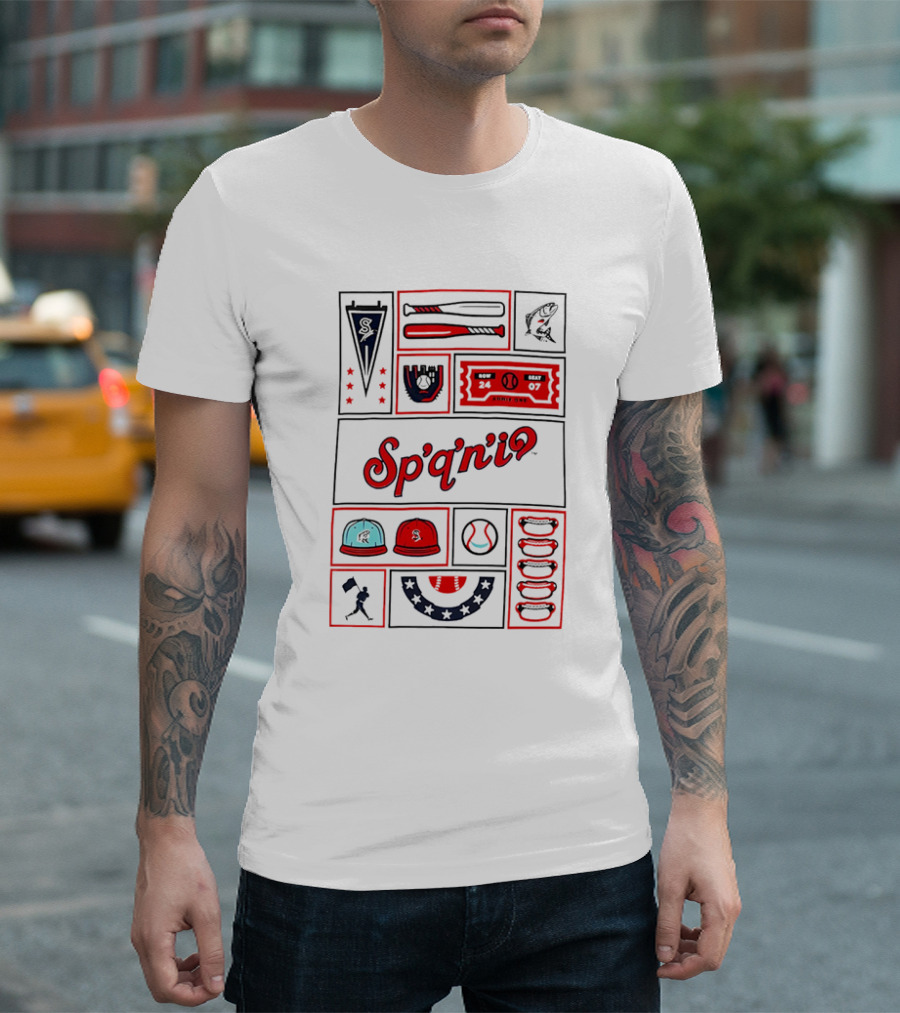 Spokane Indians Ballpark Fun Elements Sp'q'n'iʕ T-Shirt