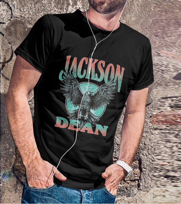 Jackson Dean Eagle Retro Style Graphic T-Shirt