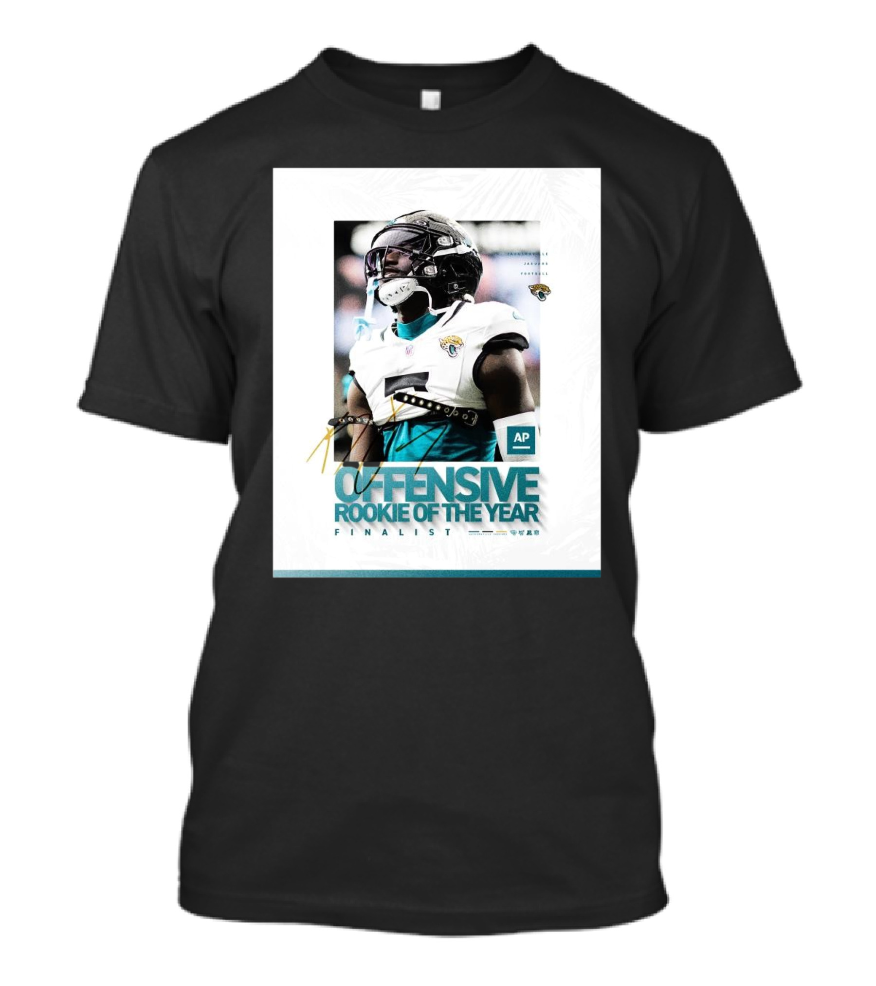Jacksonville Jaguars Brian Thomas AP Offensive Rookie Of The Year Finalist Signature T-Shirt