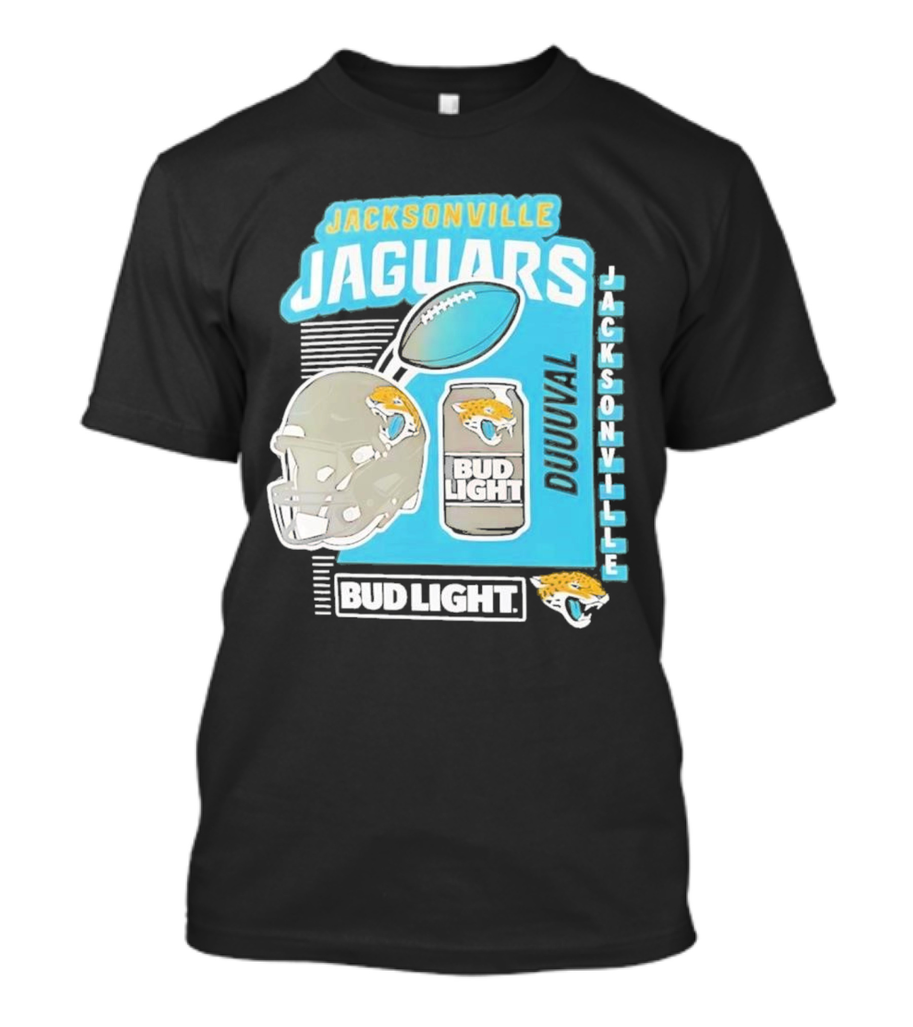 Jacksonville Jaguars Bud Light Football Helmet Duuuval T-Shirt