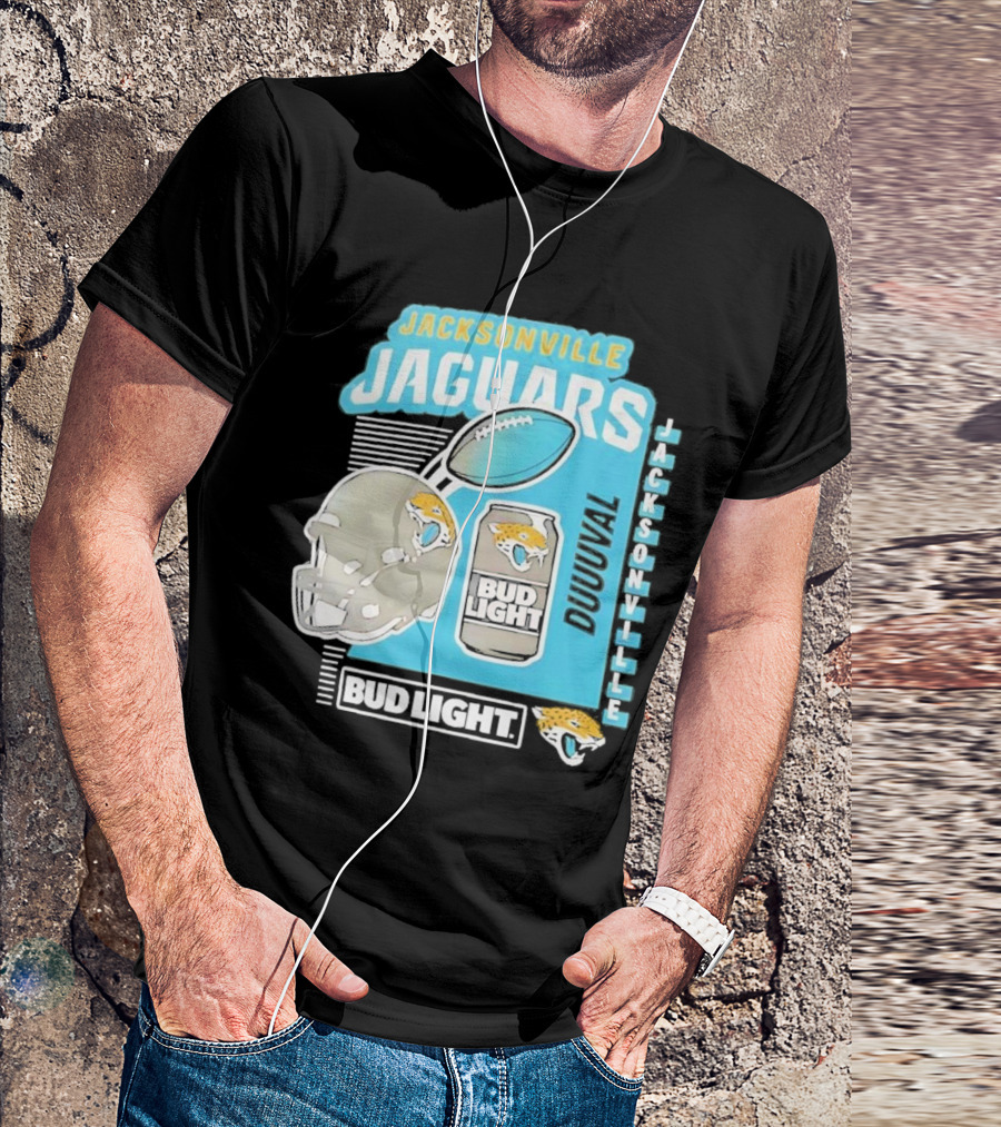 Jacksonville Jaguars Bud Light Football Helmet Duuuval T-Shirt