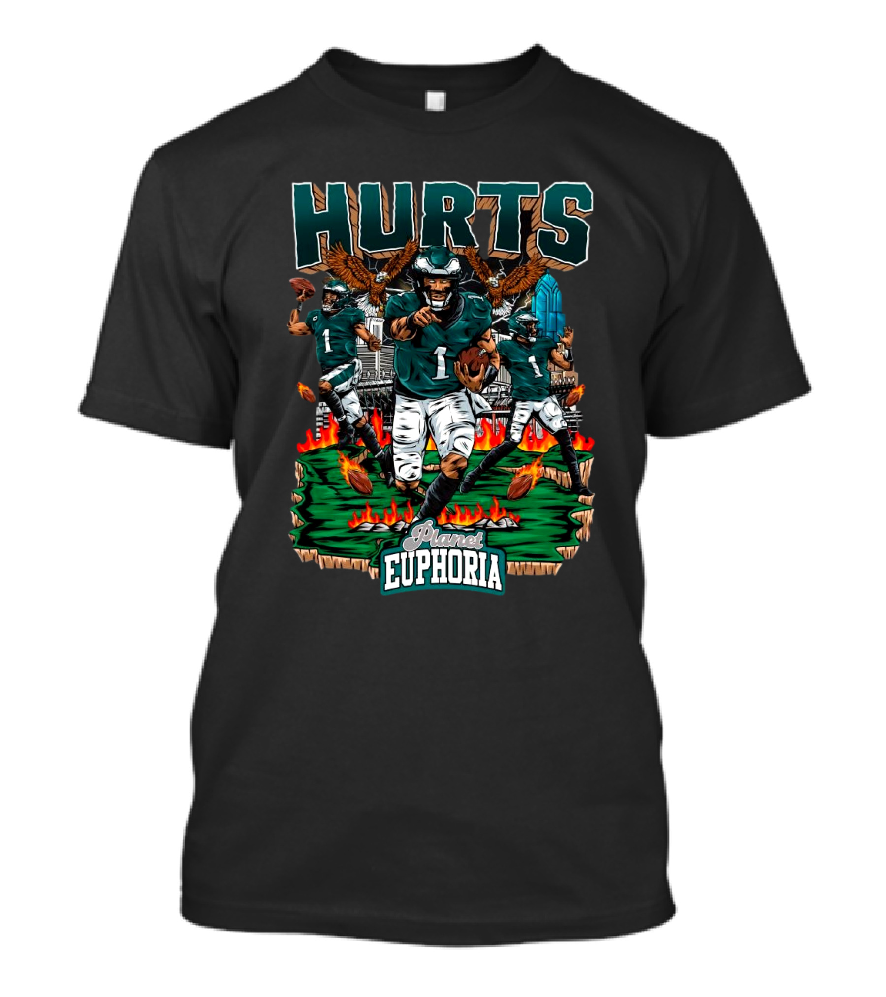 Hurts Planet Euphoria Philadelphia Eagles NFL V2 T-Shirt