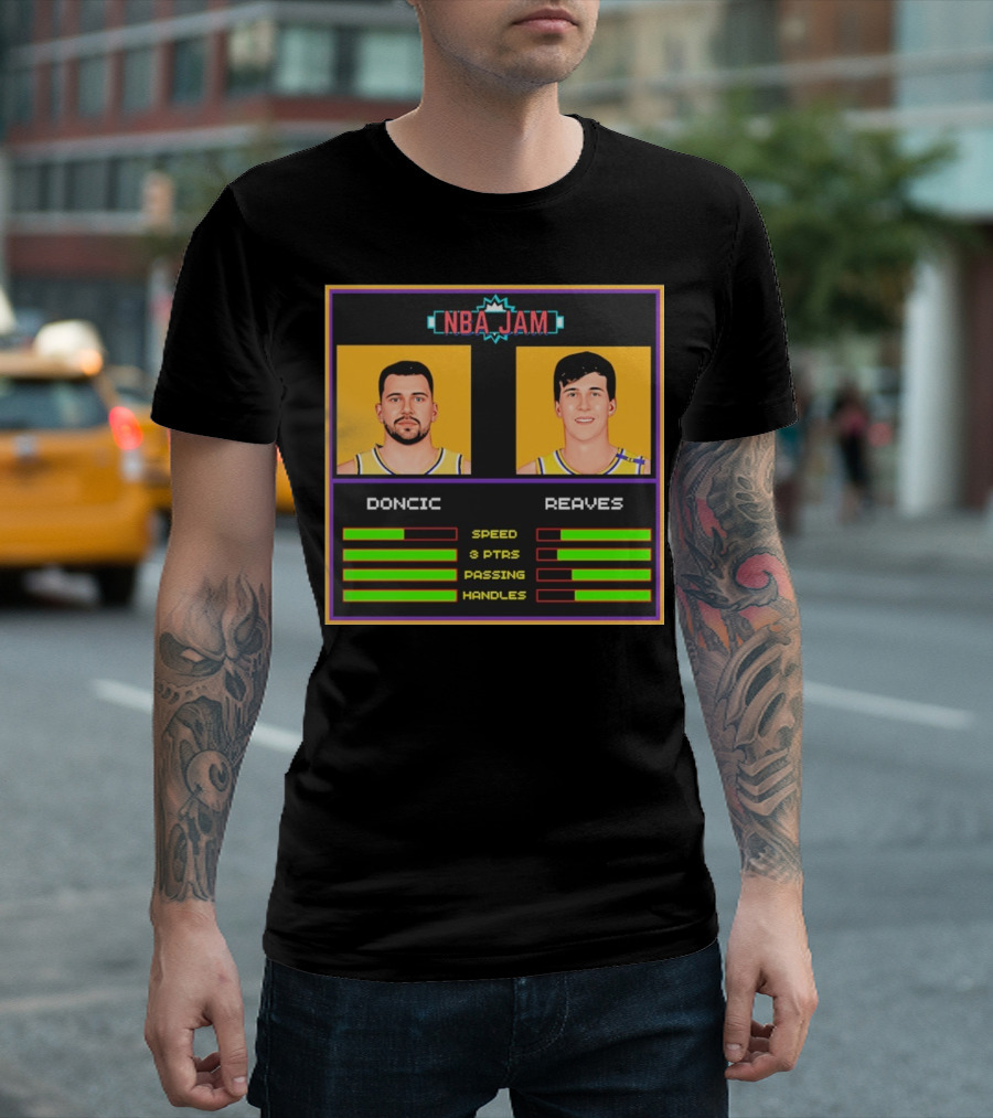 NBA Jam Doncic Reaves Speed 3 PTS Passing Handles T-Shirt