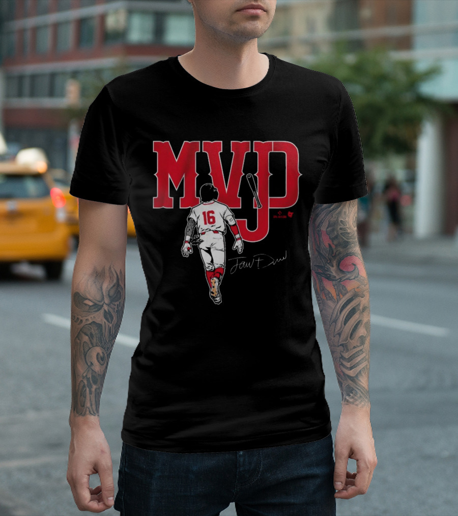Jarren Duran MVJD 16 Signature Baseball Tribute T-Shirt