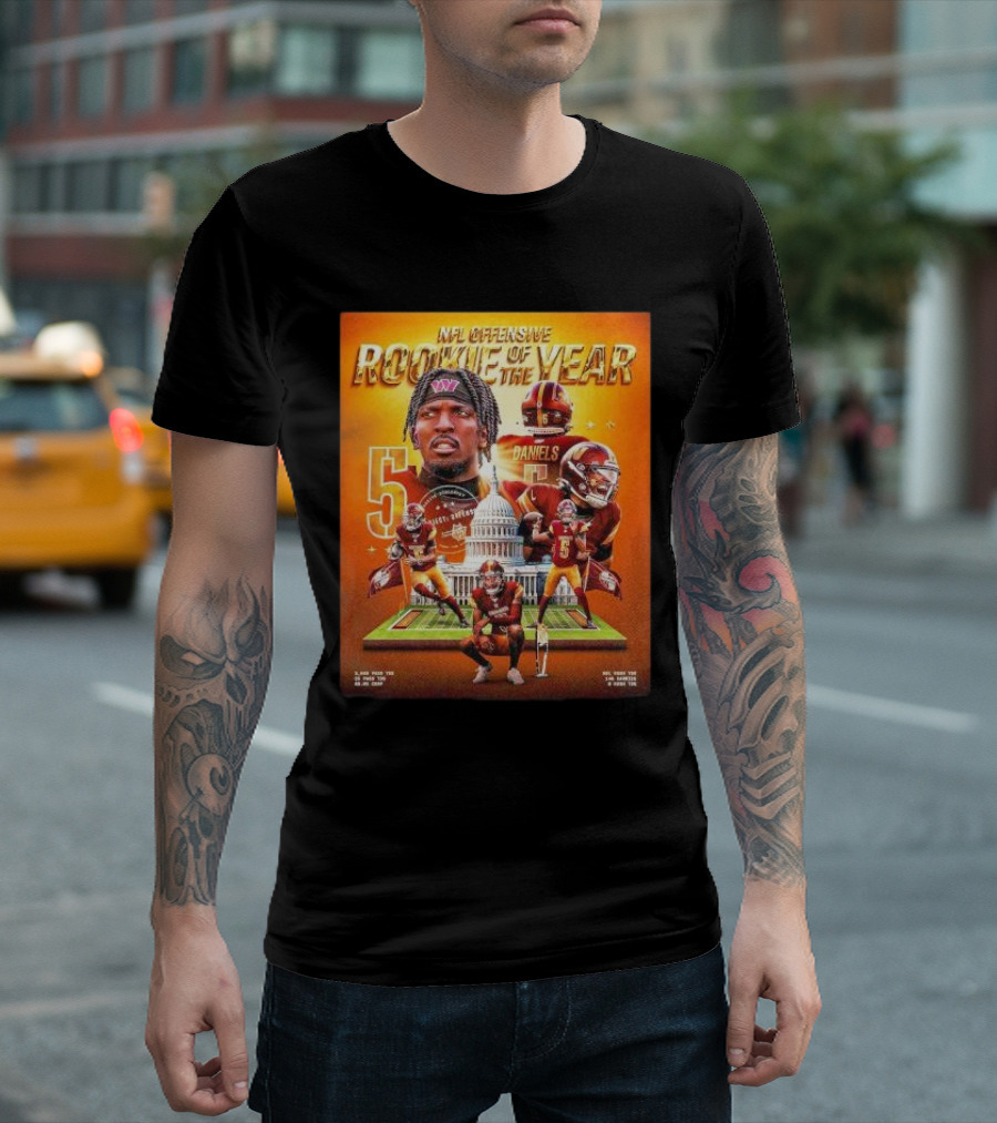 NFL Offensive Rookie Of The Year Jayden Daniels Redskins Football 2023 T-Shirt