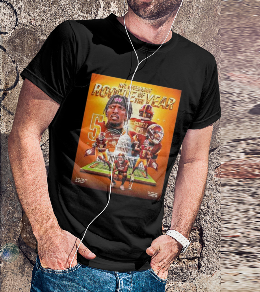 NFL Offensive Rookie Of The Year Jayden Daniels Redskins Football 2023 T-Shirt