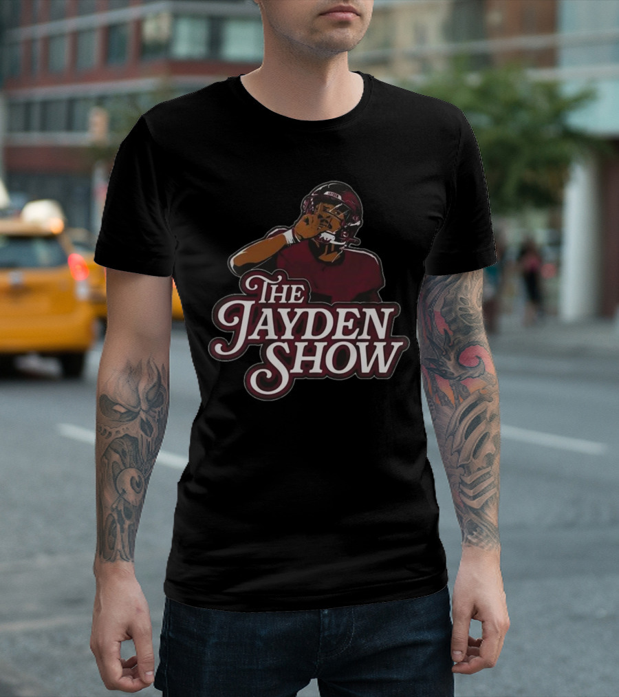 The Jayden Show Football Helmet Silence Gesture T-Shirt