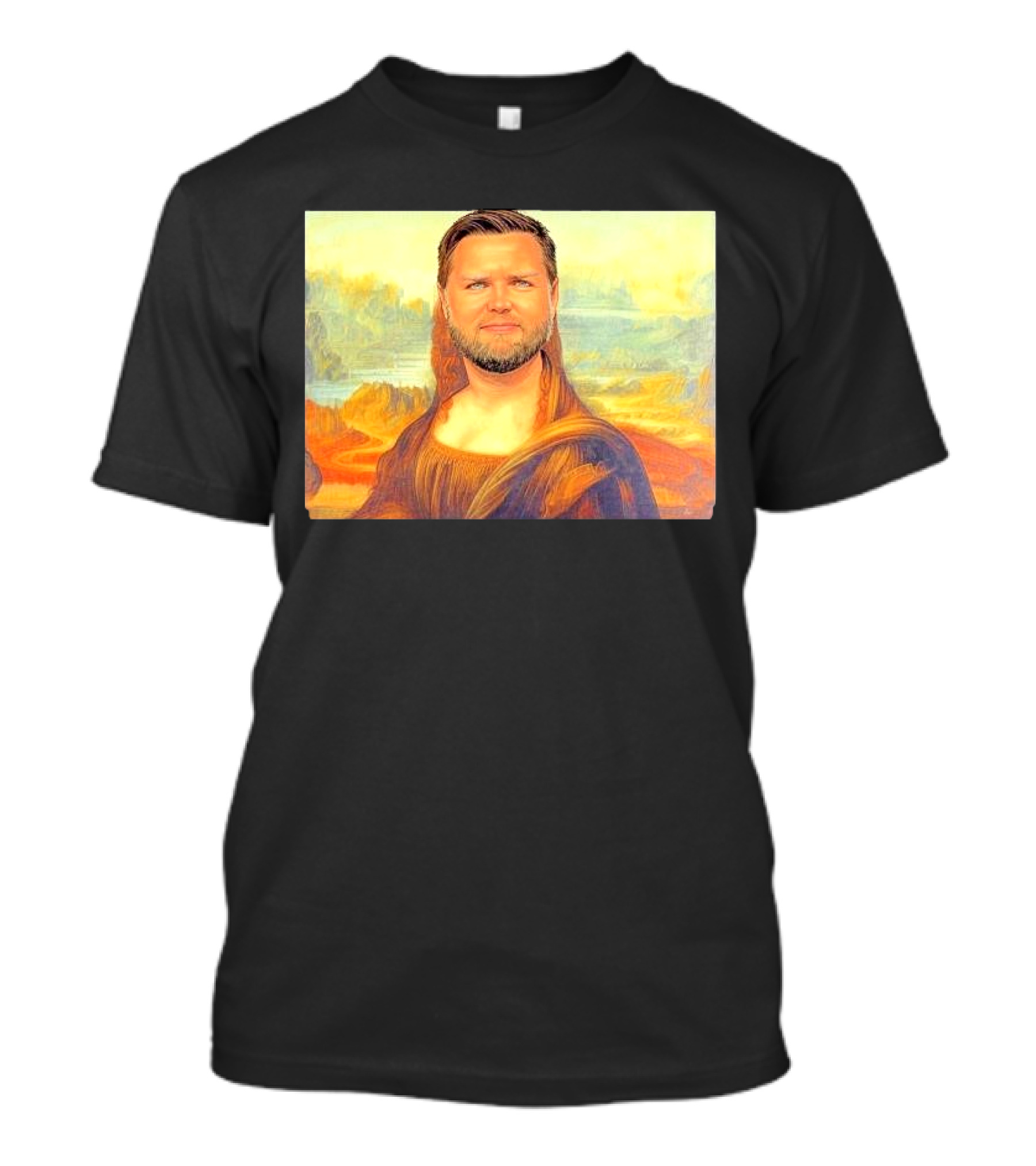 JD Mona Lisa JD Vance Mashup Portrait T-Shirt