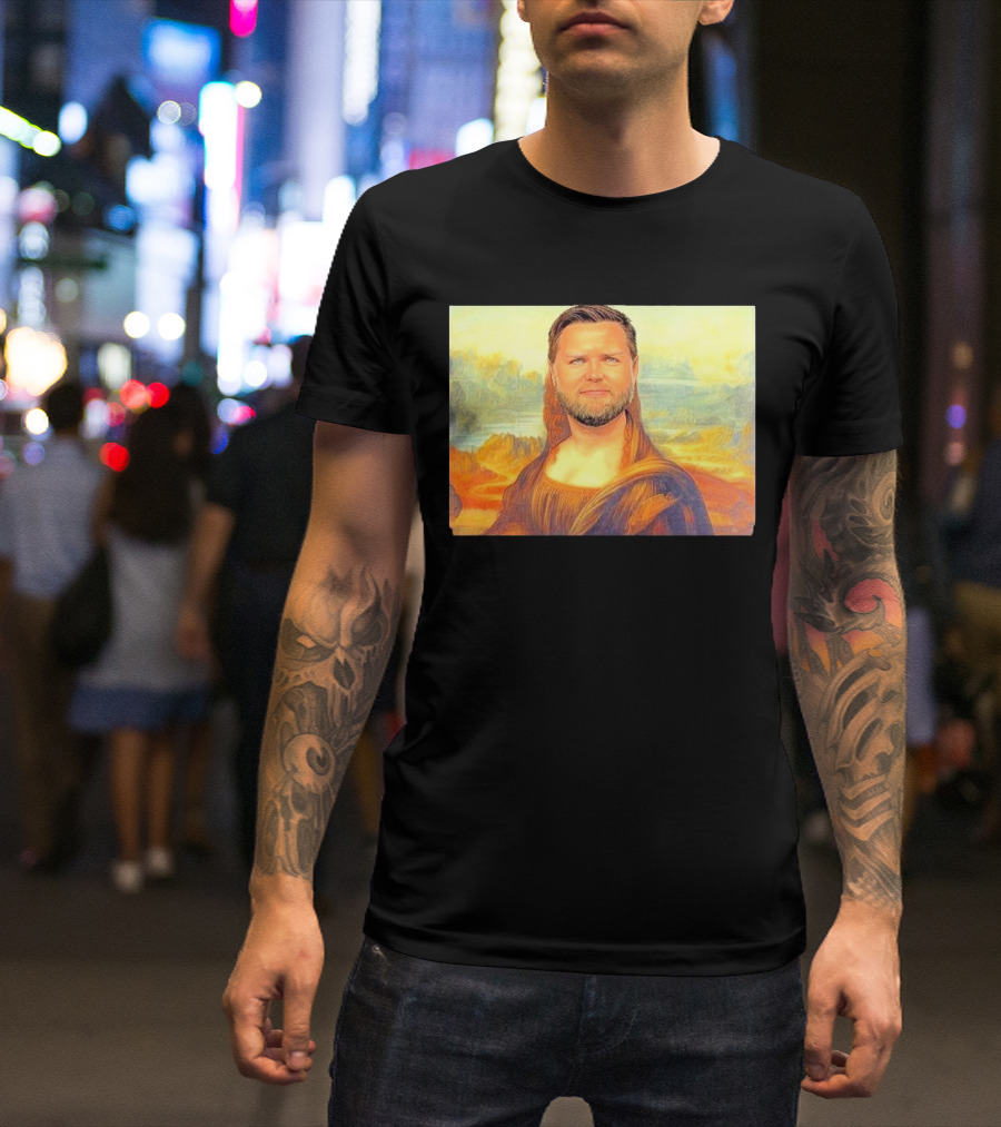 JD Mona Lisa JD Vance Mashup Portrait T-Shirt
