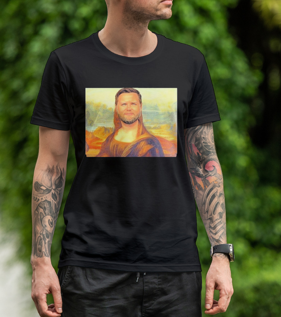 JD Mona Lisa JD Vance Mashup Portrait T-Shirt