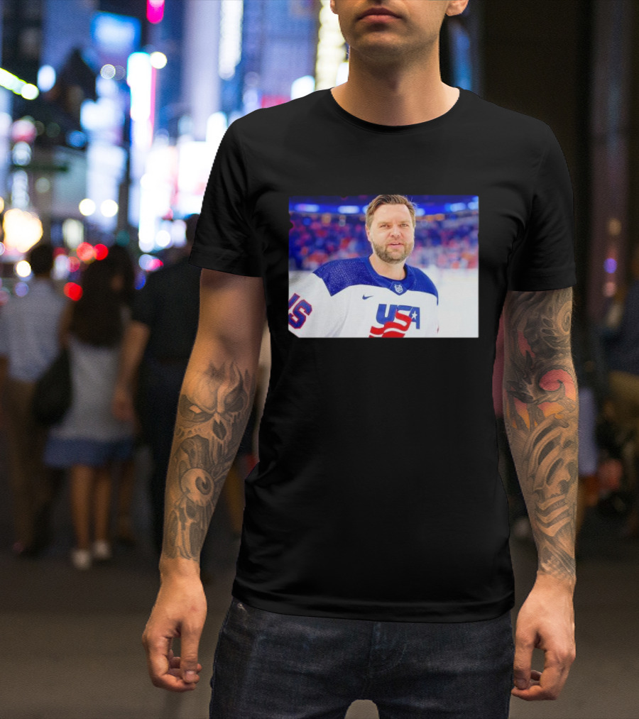 "JD Vance USA Hockey 4 Nations Face-Off Winning Games" T-Shirt
