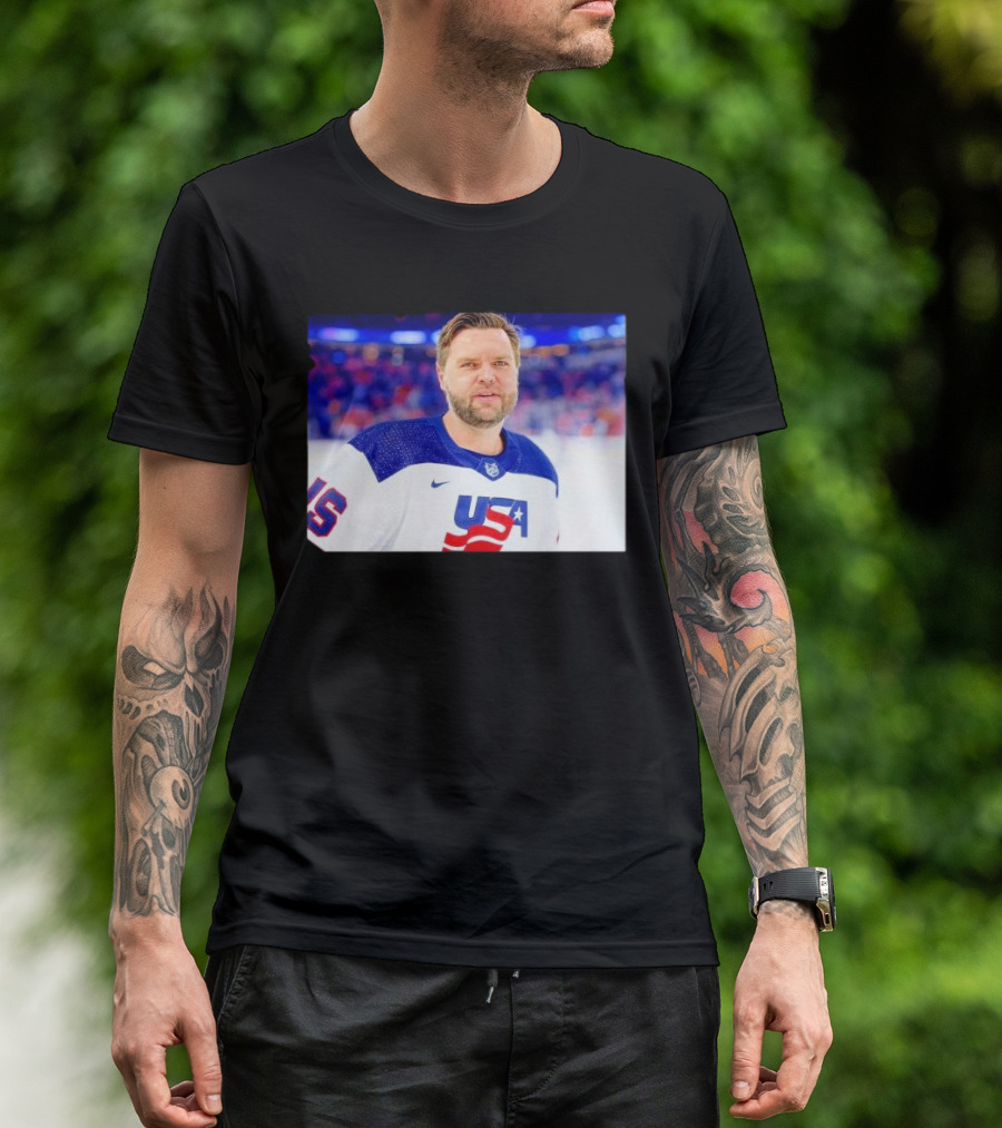 "JD Vance USA Hockey 4 Nations Face-Off Winning Games" T-Shirt