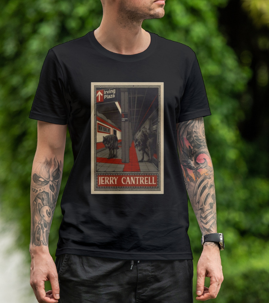 Irving Plaza February 5 2025 New York NY Jerry Cantrell Wolves Subway T-Shirt