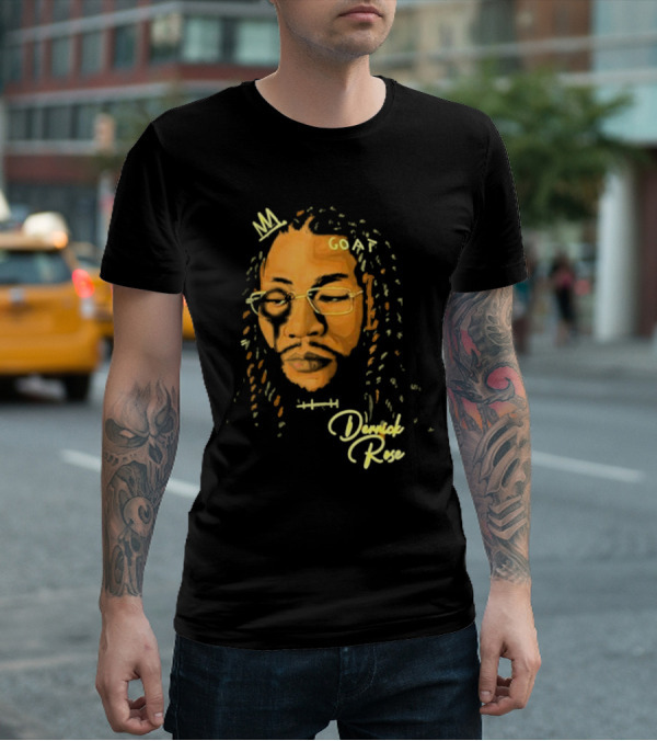 Joakim Noah GOAT Derrick Rose Portrait T-Shirt