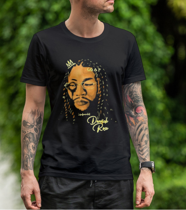 Joakim Noah GOAT Derrick Rose Portrait T-Shirt