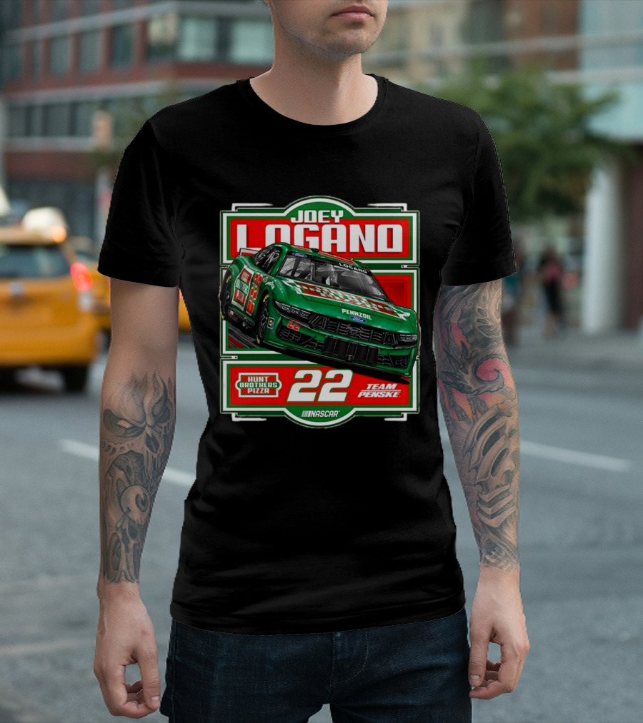 Joey Logano 22 Team Penske Hunt Brothers Pizza NASCAR Pennzoil Car T-Shirt