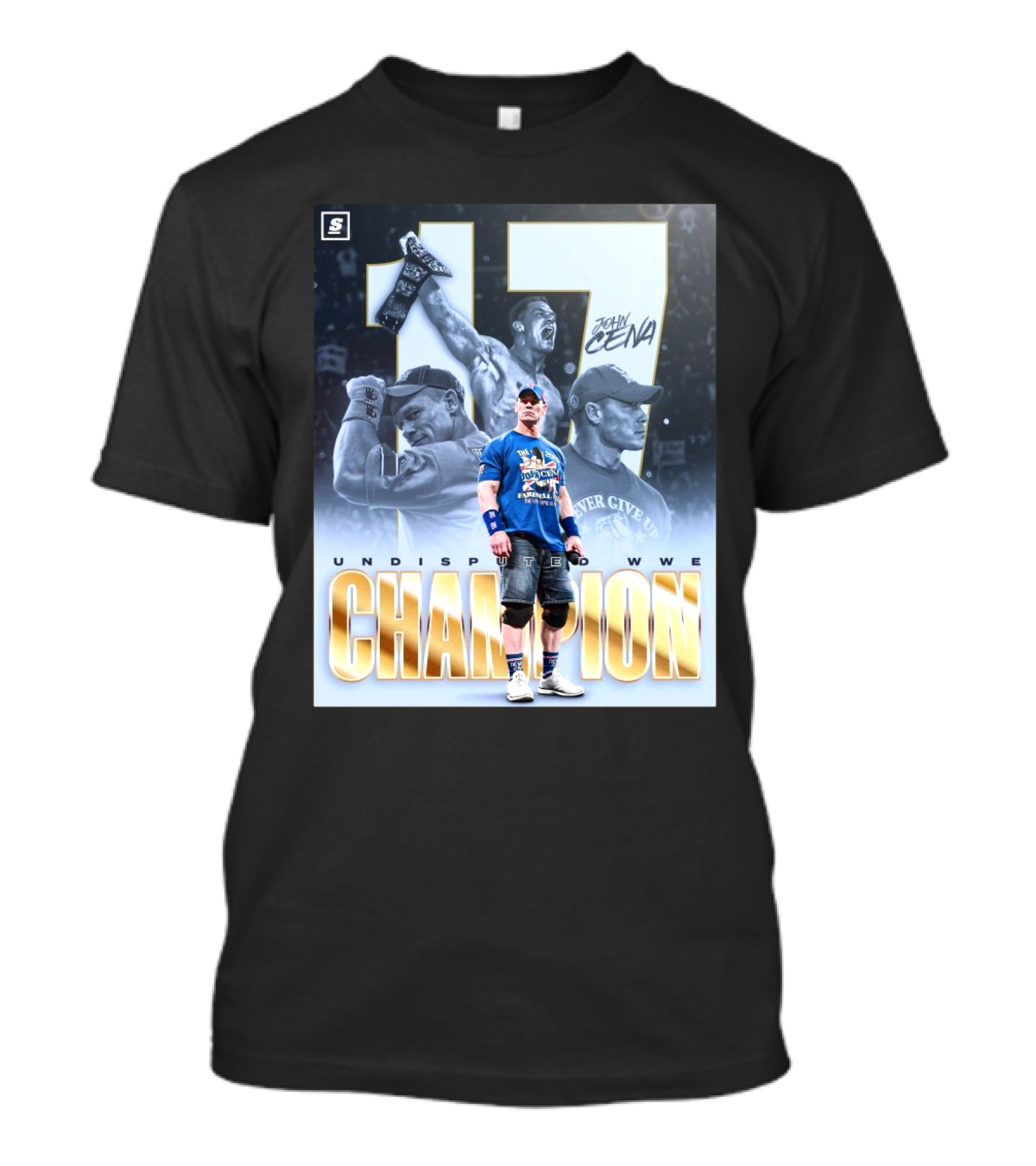 John Cena Undisputed WWE Champion 17 Time Never Give Up T-Shirt