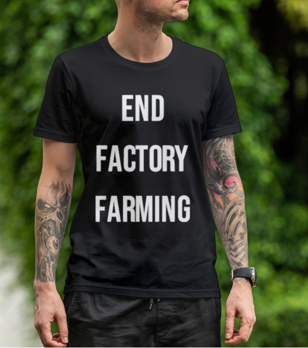 John Oberg End Factory Farming Vintage Activist Campaign T-Shirt