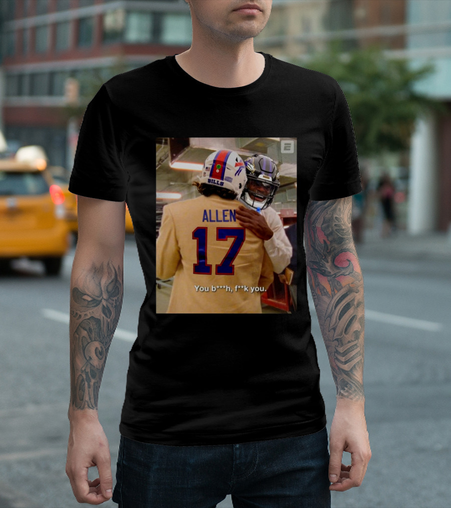 Josh Allen Bills Gets The Best Of Lamar Jackson Ravens Bills Are Headed To The AFC Championship Game T-Shirt