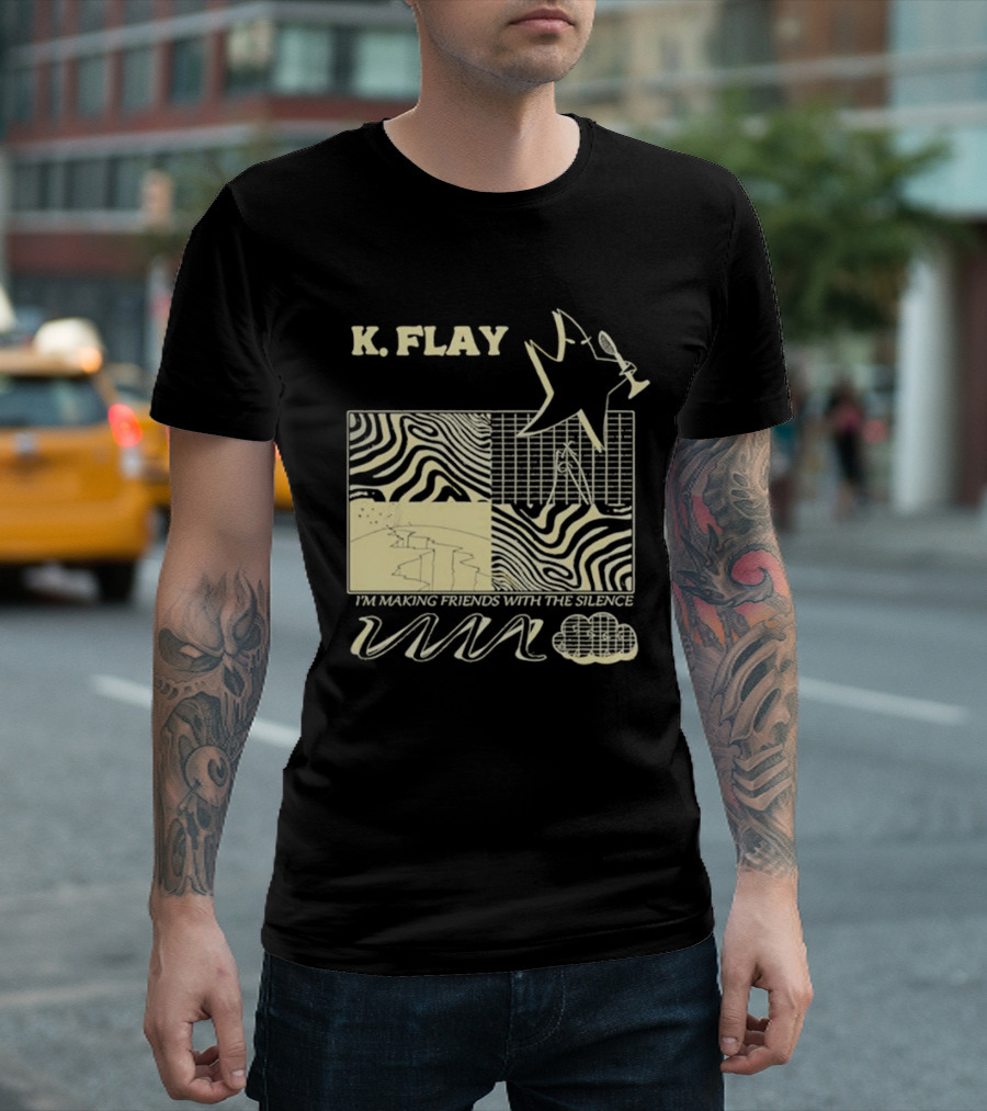 K.Flay I’m Making Friends with Silence Star Pattern 2025 Tour T-Shirt