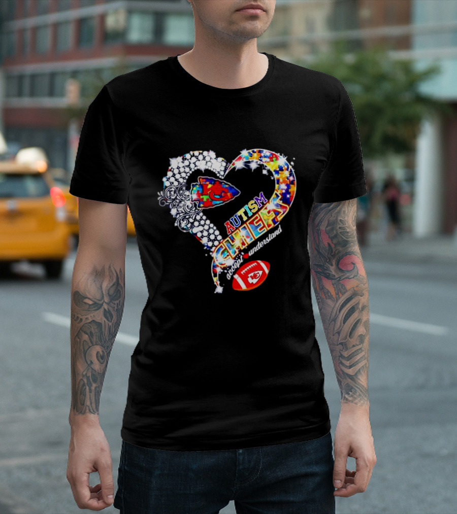 Kansas City Chiefs Autism Heart Accept Understand Love T-Shirt
