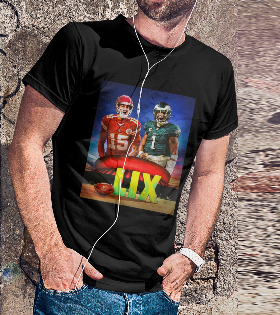 Kansas City Chiefs Patrick Mahomes Vs Philadelphia Eagles Jalen Hurts Super Bowl LIX T-Shirt