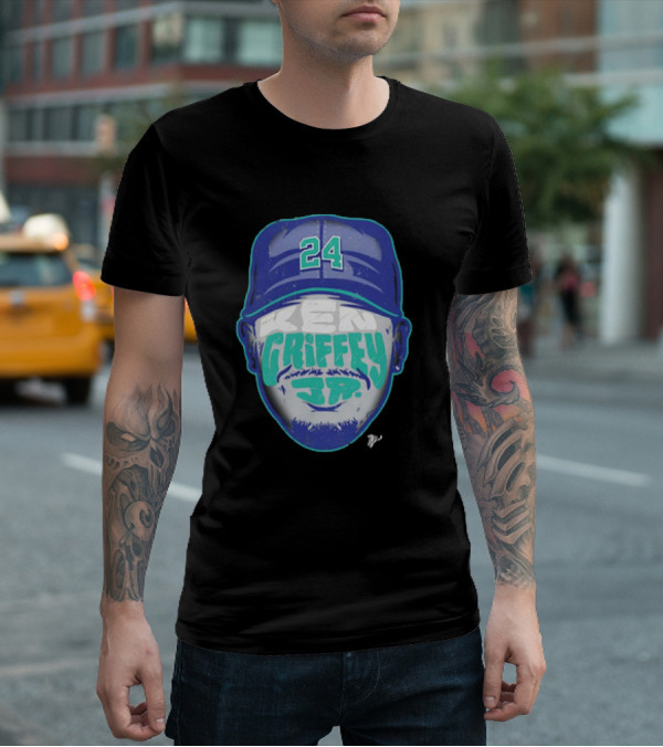 Ken Griffey Jr. 24 Seattle Mariners Vintage Silhouette T-Shirt