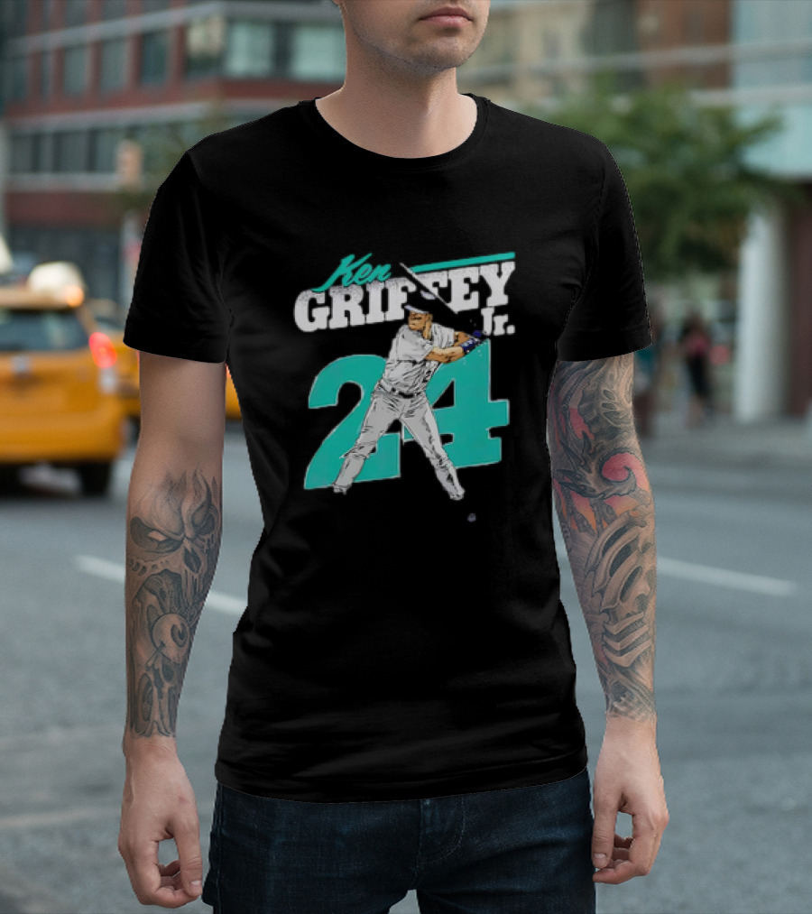 Ken Griffey Jr. Seattle Mariners 24 Retro Vintage Baseball Player T-Shirt