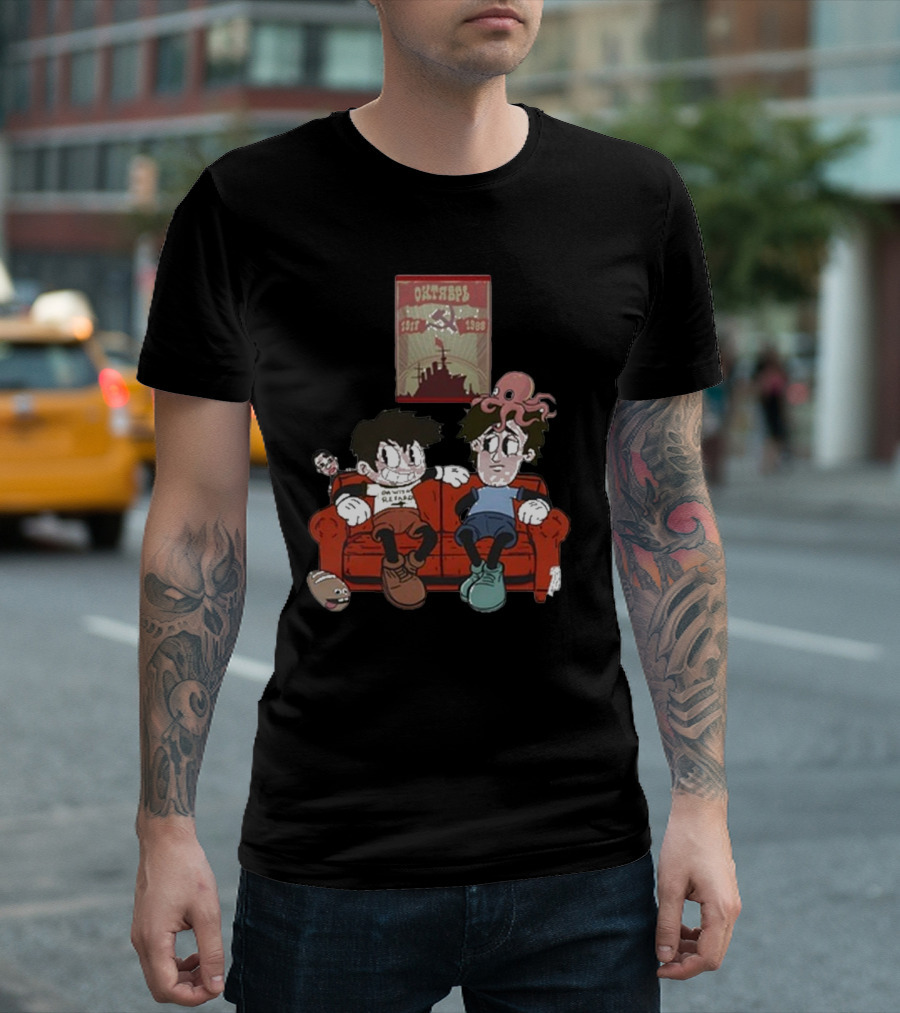 Kenny Vs Spenny Rubber Hose Style On The Couch With Octopus And USSR T-Shirt