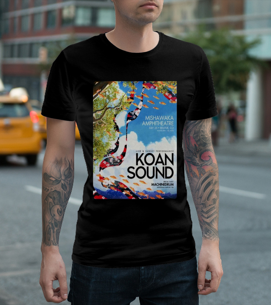 Koan Sound Live Sunset Performance Mishawaka Amphitheatre Bellvue CO Jul 25 Special Guest Machinedrum T-Shirt