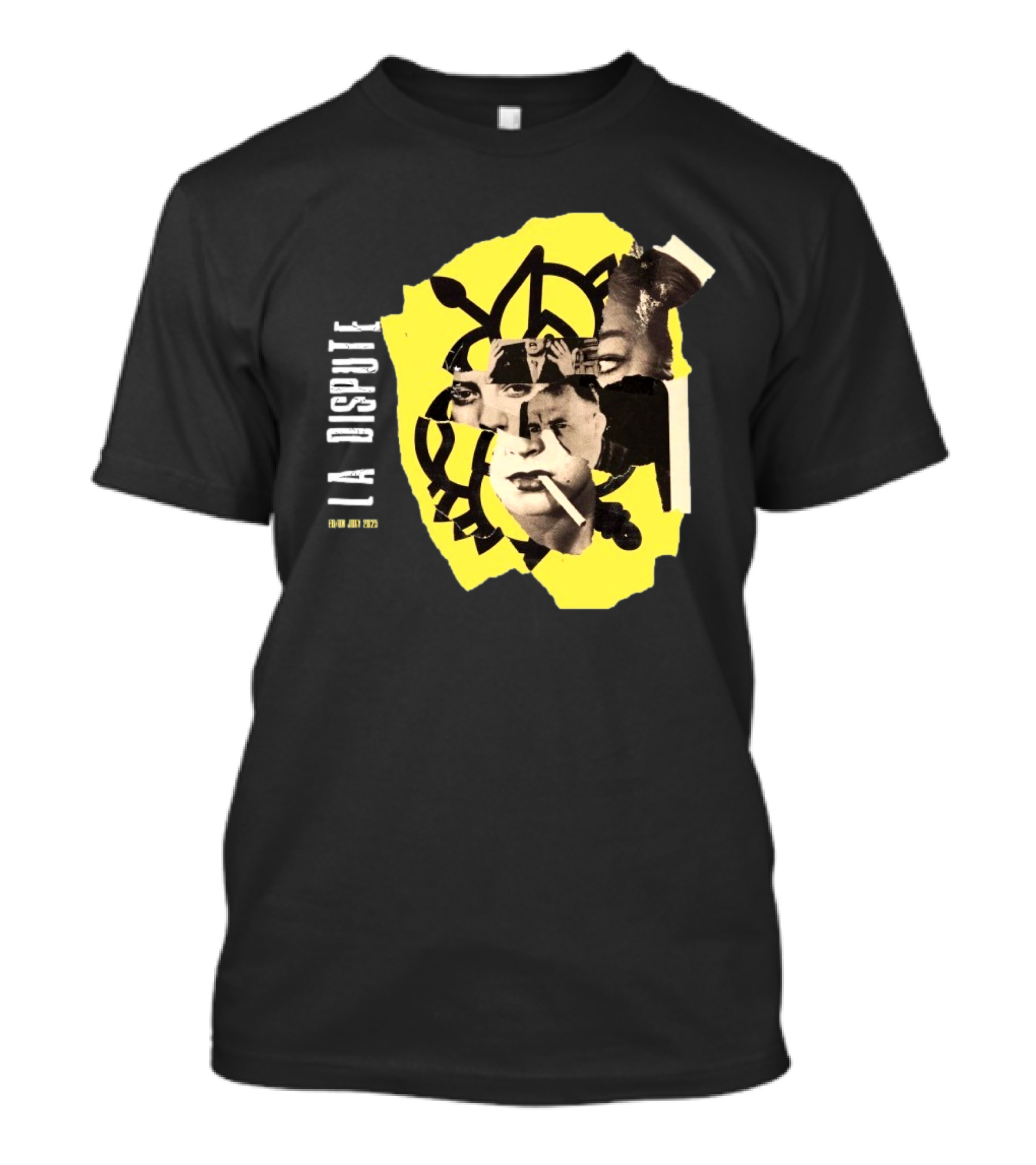 La Dispute Tour 2025 Yellow Collage Face Art T-Shirt