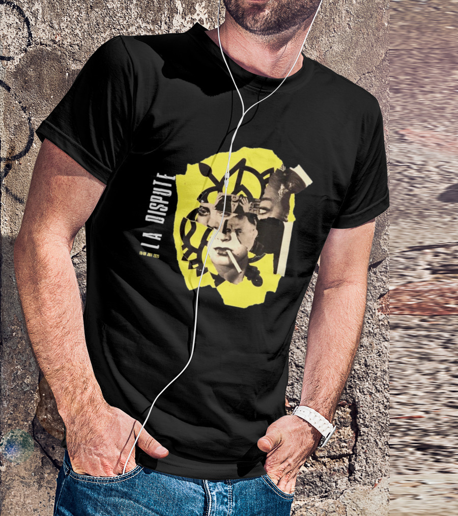 La Dispute Tour 2025 Yellow Collage Face Art T-Shirt